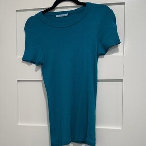 Michael Stars Teal Short Sleeve Top